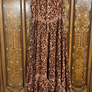 Spell Saphari maxi sundress sz small NWOT